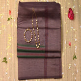 Silk cotton mauve saree with blouse