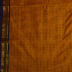 Ilkal Cotton Silk Mustard Saree With Purple Border