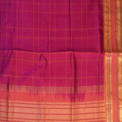 Silk cotton pink saree with jari boarder