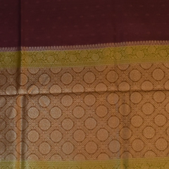 Banarasi Rangkat Cotton Olive Brown Saree with Blouse
