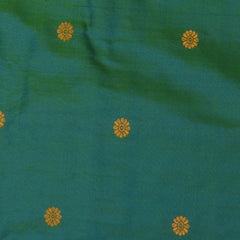 Ilkal Gadwal Silk Paithani Pallu Rama Green Jari Boarder with Blouse
