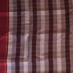 Kanchivaram silk Mauve Gray Saree with Blouse