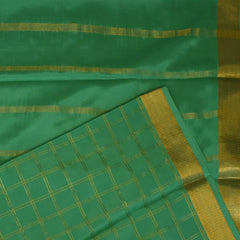 Mysore Crepe Silk Teal Green Saree