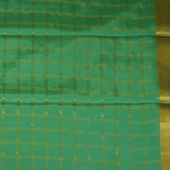 Mysore Crepe Silk Teal Green Saree