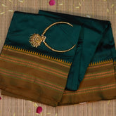 Ilkal Silk Teal Green Saree with Blouse