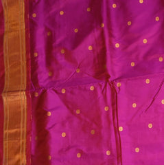 Ilkal Gadwal Silk Paithani Pallu Pink Saree Jari Boarder with Blouse