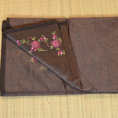Dark Brown Kota Saree for a Sophisticated Look