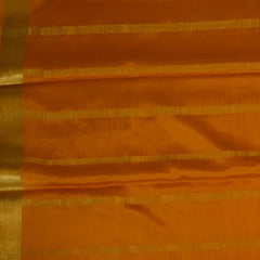 Mysore Crepe Silk Amber Orange Saree