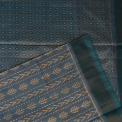 Pochampally Ikkat Sky Blue Saree with Zari Border and Blouse