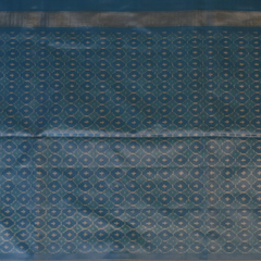 Pochampally Ikkat Sky Blue Saree with Zari Border and Blouse