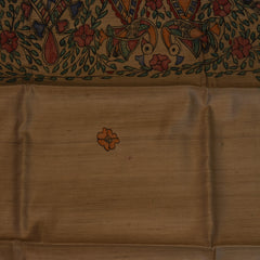 Tussar Silk Moss Green Saree with Blouse