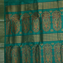 Ilkal Pure Silk Yellow Saree With Green Border