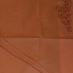 Burnt Orange Kota Saree with Festive Warmth