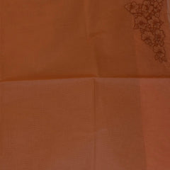 Burnt Orange Kota Saree with Festive Warmth