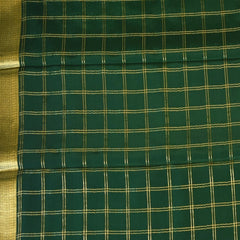 Mysore Crepe Silk Forest Green Saree