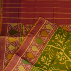 Rajkot Patola Chestnut Saree with Blouse