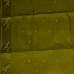 Benarasi pure kathan silk lime green saree with jari work