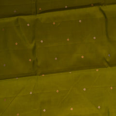 Benarasi pure kathan silk lime green saree with jari work