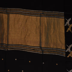 Benarasi pure kathan silk black saree with jari work