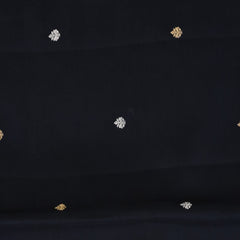 Benarasi pure kathan silk black saree with jari work