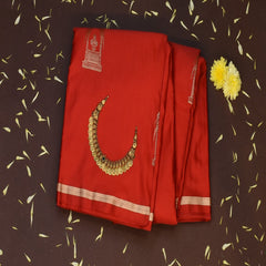Benarasi pure silk red saree with jari work