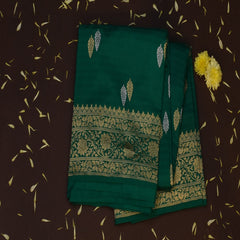 Benarasi pure silk green saree with jari work boarder
