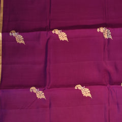 Benarasi pure silk grape wine saree with jari work