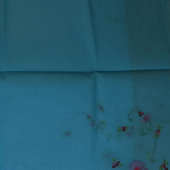 Azure Organdy Saree with a Touch of Royal Serenity