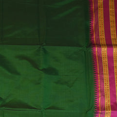 Ilkal Cotton Silk Deep Forest Green Saree with Blouse