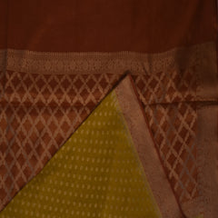 Benarasi cora cotton tissue lemon yellow saree with jari work