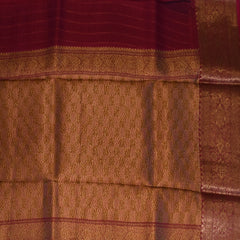 Benarasi cora silk shot blue saree with red jari work boarder