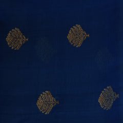 Benarasi cora silk shot blue saree with red jari work boarder