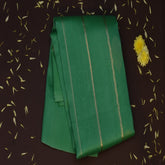 Benarasi cora silk light green saree with jari stripes