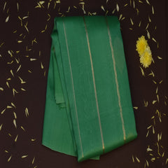 Benarasi cora silk light green saree with jari stripes