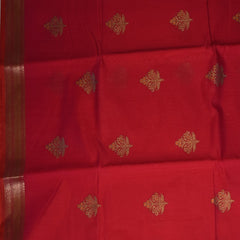 Benarasi rang kart cora cotton rani pink saree with jari work