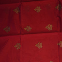 Benarasi rang kart cora cotton rani pink saree with jari work