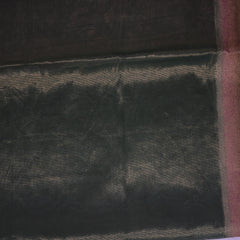 Benarasi cora tissue silk green saree with mauve jari boarder