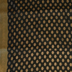 Benarasi monga silk gray black saree with jari work boarder