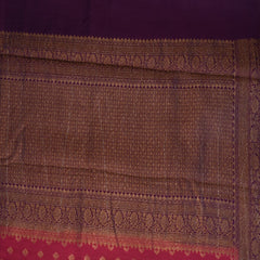 Benarasi monga silk rani pink saree with jari work boarder