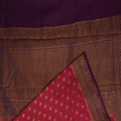 Benarasi monga silk rani pink saree with jari work boarder