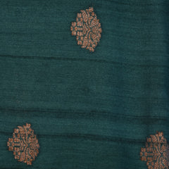 Benarasi georgette green saree with thread & jari work boarder