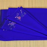 Electric Blue Chiffon Saree for a Striking Statement Look