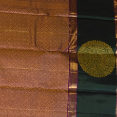 Kanchipuram Silk Olive Green Saree with Blouse
