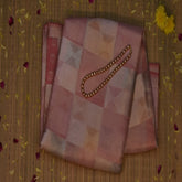 Benarasi cora silk baby pink mix saree with silver jari works
