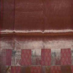 Benarasi cora silk baby pink mix saree with silver jari works