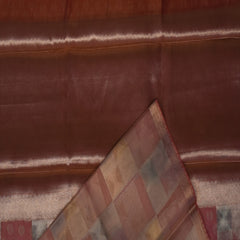 Benarasi cora silk baby pink mix saree with silver jari works