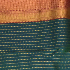 Kanchivaram Deep Green Jari Boarder with Blouse