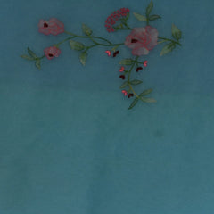 Sky Blue Organdy Saree with Soothing Vibes