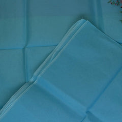 Sky Blue Organdy Saree with Soothing Vibes