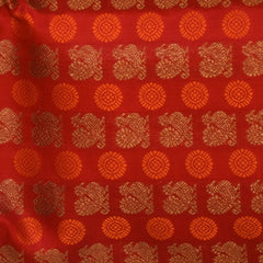 Kanchivaram Red Saree With Jari Boarder with Blouse